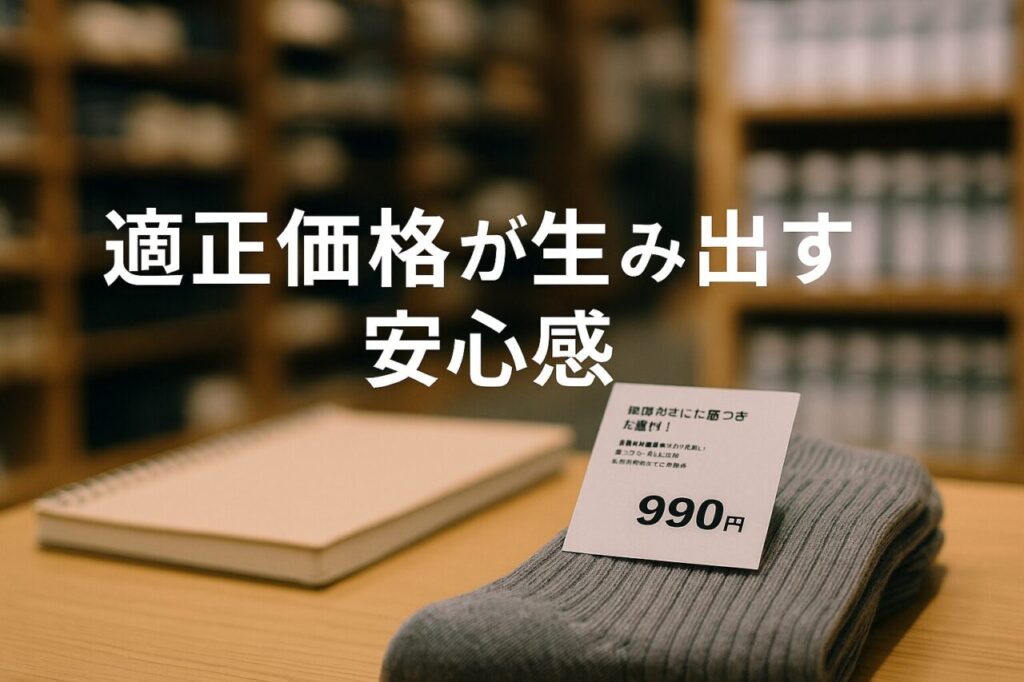 適正価格が生み出す安心感