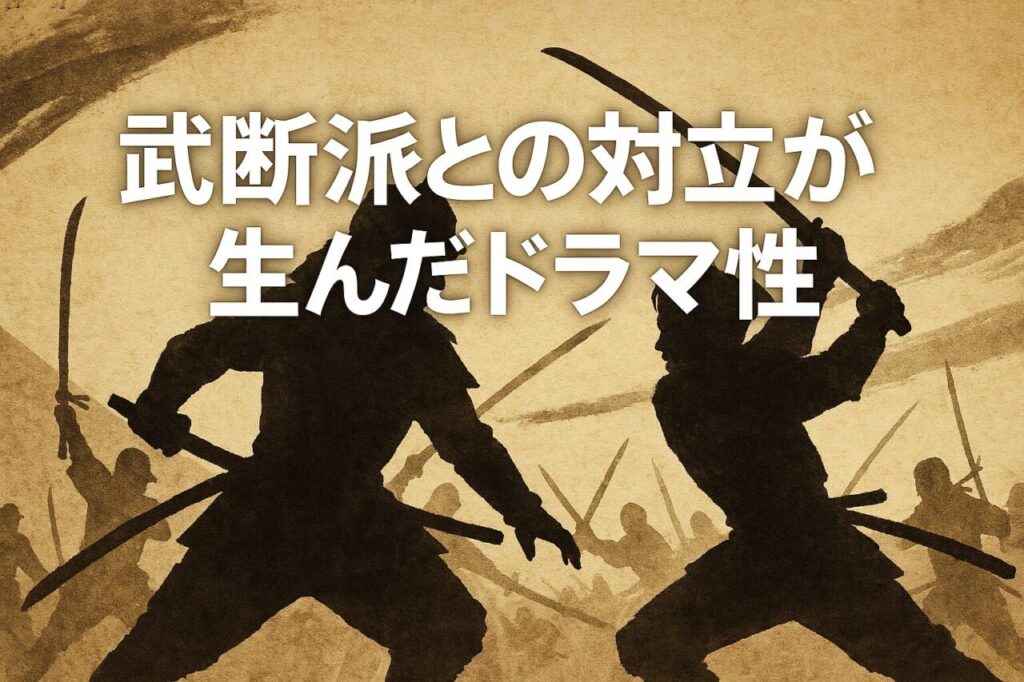 武断派との対立が生んだドラマ性