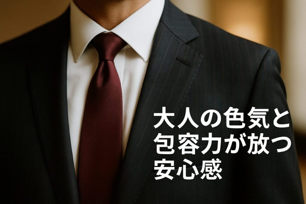 大人の色気と包容力が放つ安心感