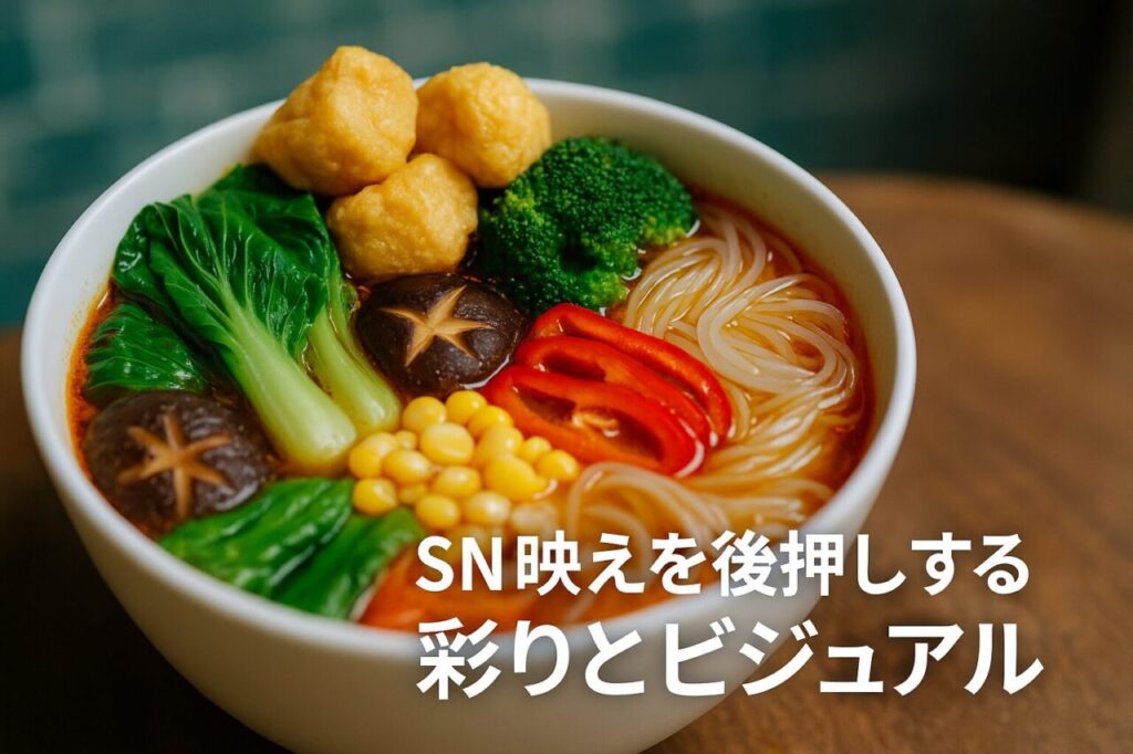 SNS映えを後押しする彩りとビジュアル