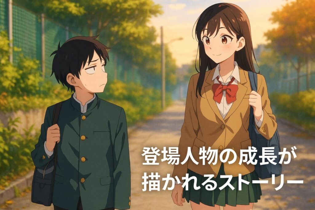 登場人物の成長が描かれるストーリー