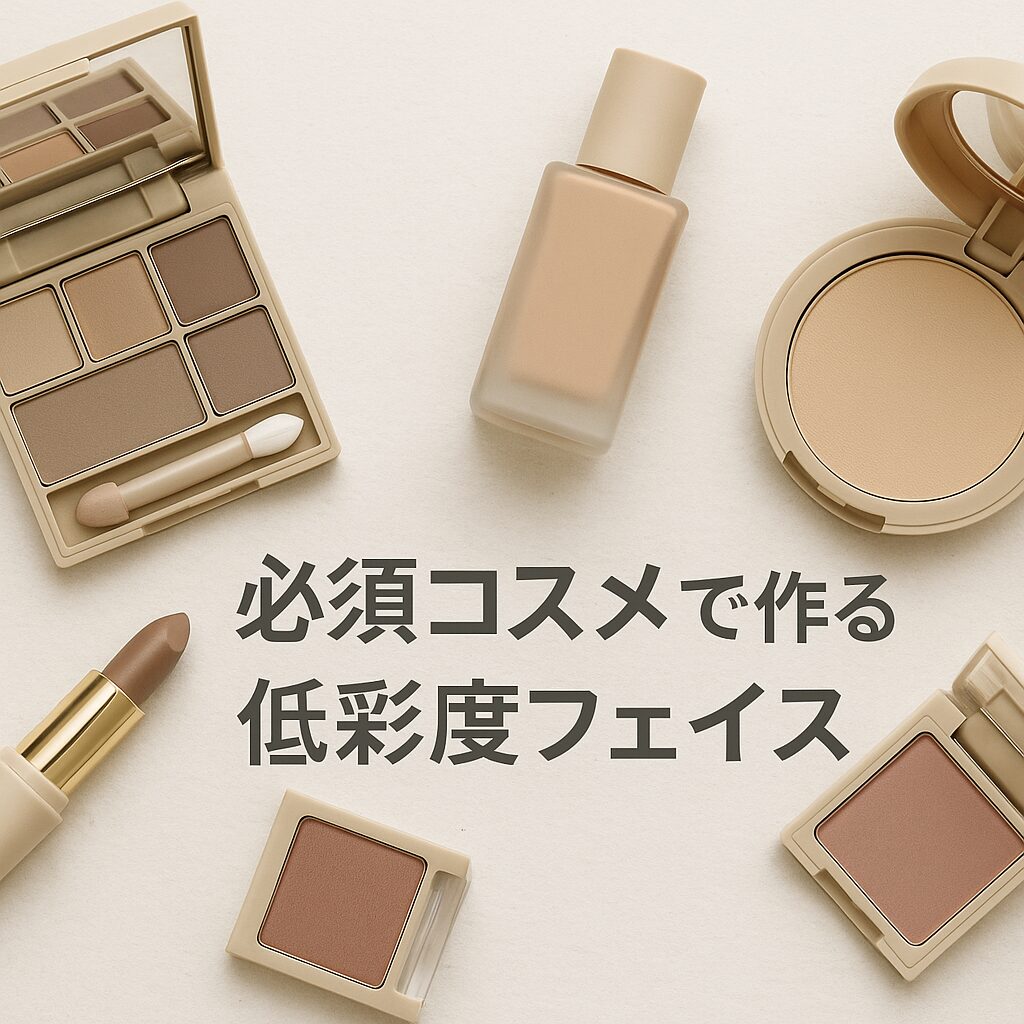 必須コスメで作る低彩度フェイス