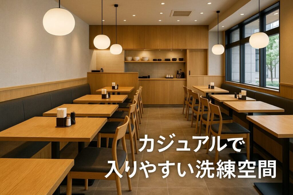 カジュアルで入りやすい洗練空間