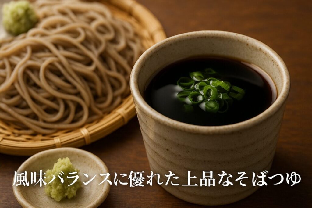 風味バランスに優れた上品なそばつゆ