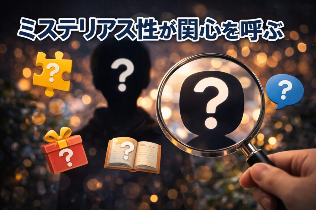 ミステリアス性が関心を呼ぶ