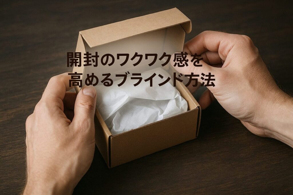 開封のワクワク感を高めるブラインド方式