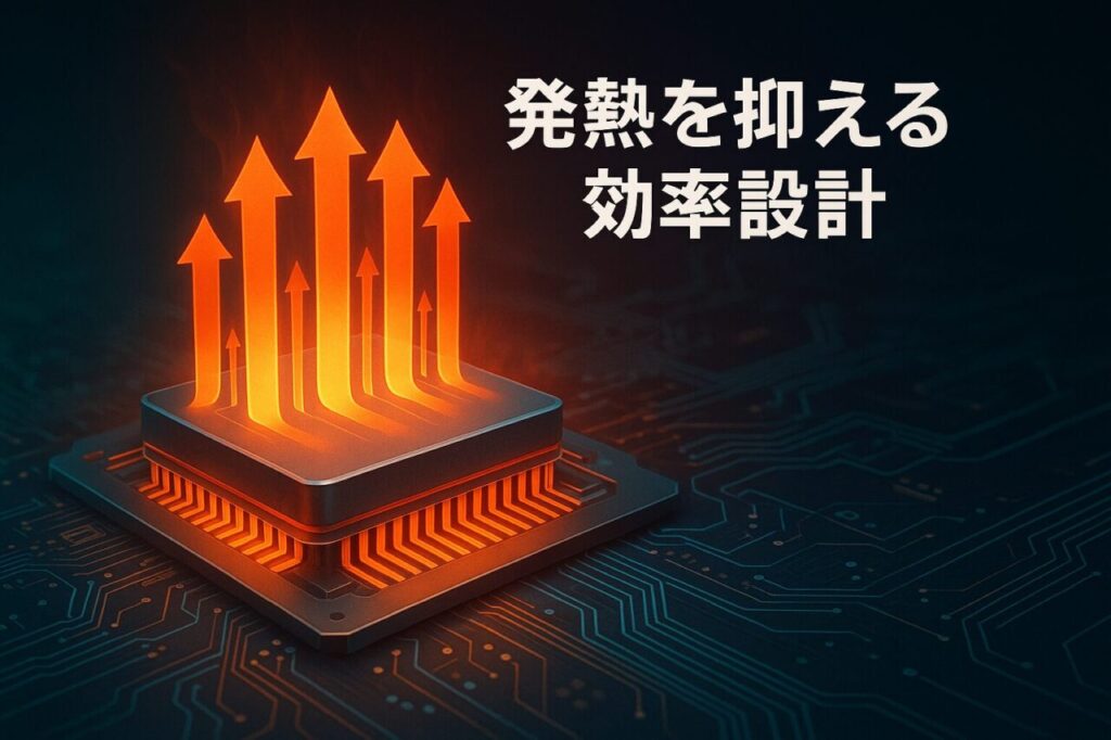 発熱を抑える効率設計