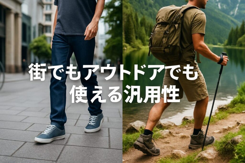 街でもアウトドアでも使える汎用性