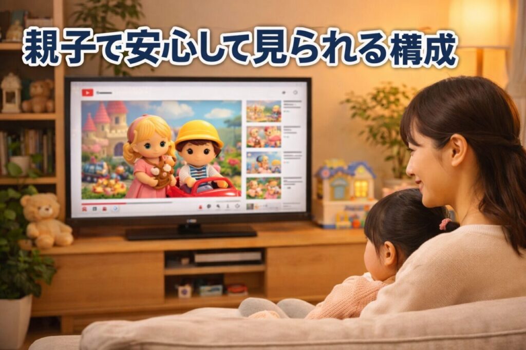 親子で安心して見られる構成