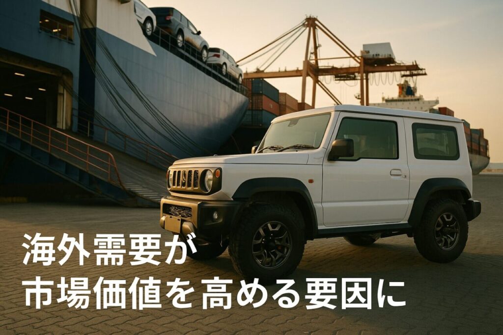 海外需要が市場価値を高める要因に