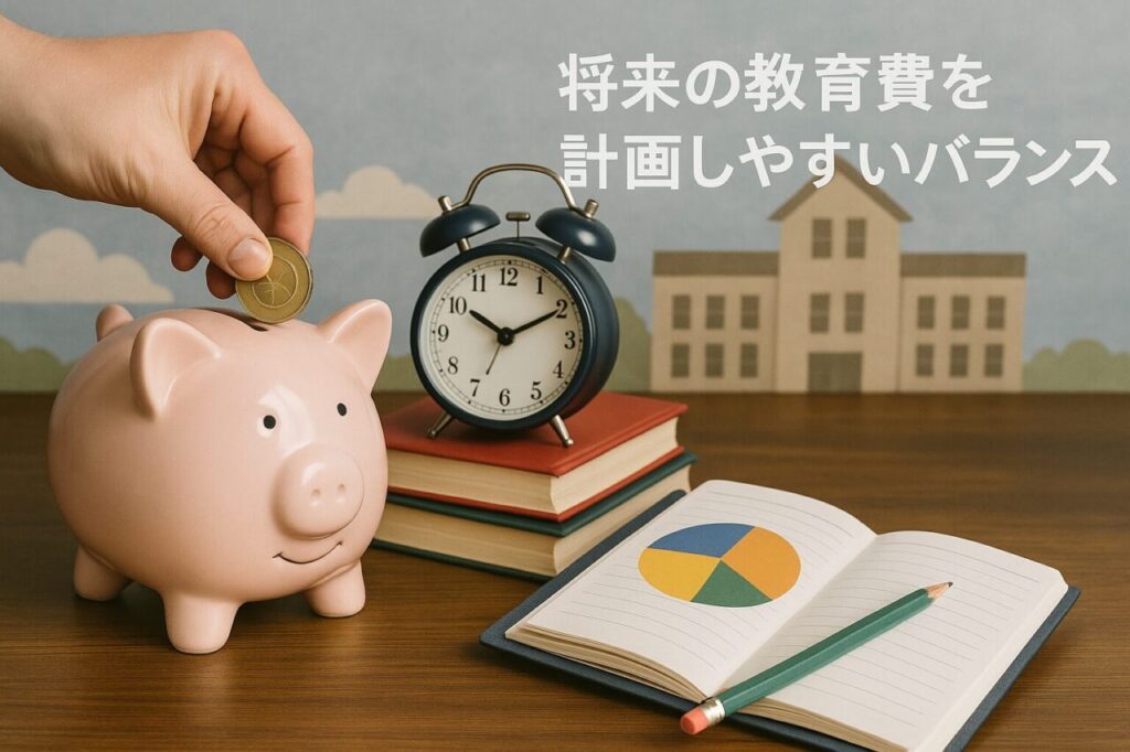 将来の教育費を計画しやすいバランス