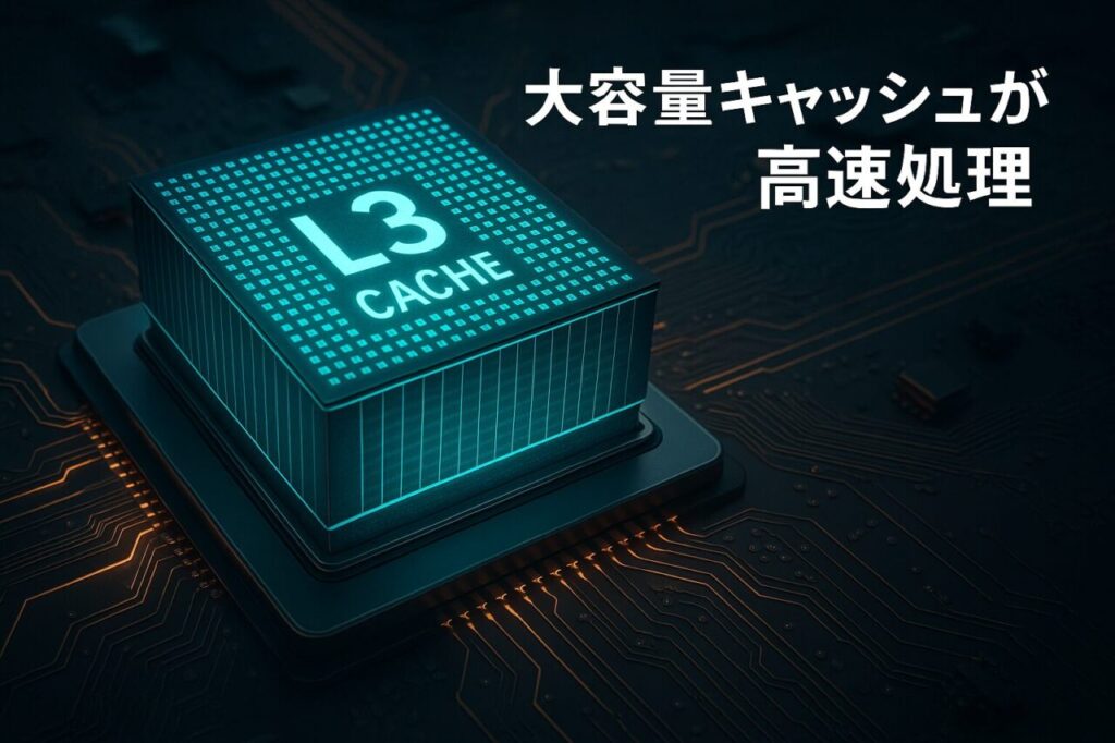 大容量キャッシュが生む高速処理