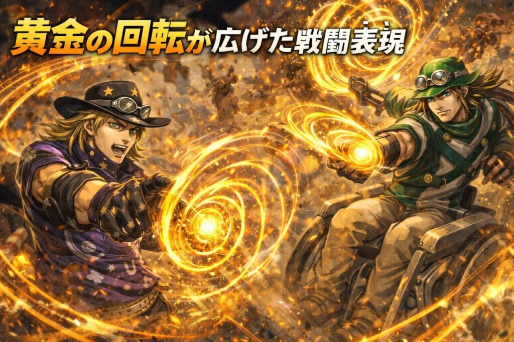黄金の回転が広げた戦闘表現