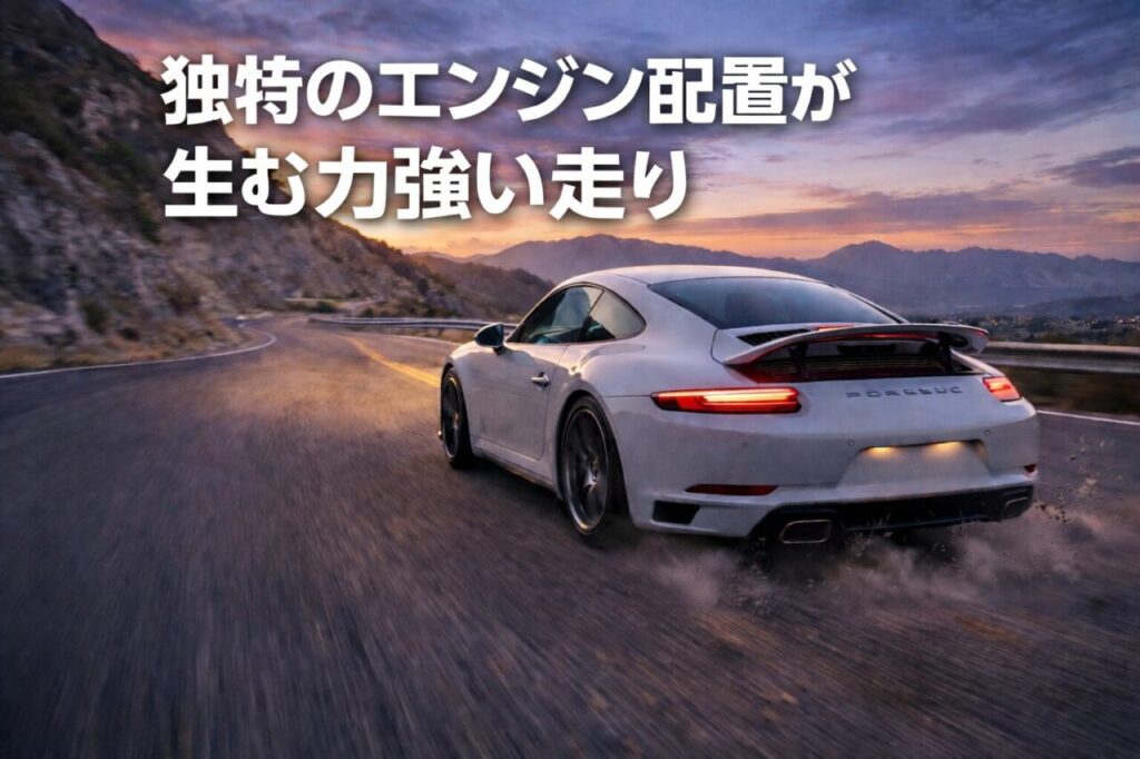 独特のエンジン配置が生む力強い走り