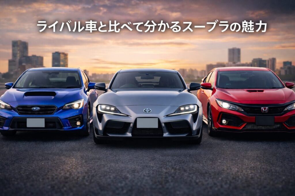 ライバル車と比べて分かるスープラの魅力