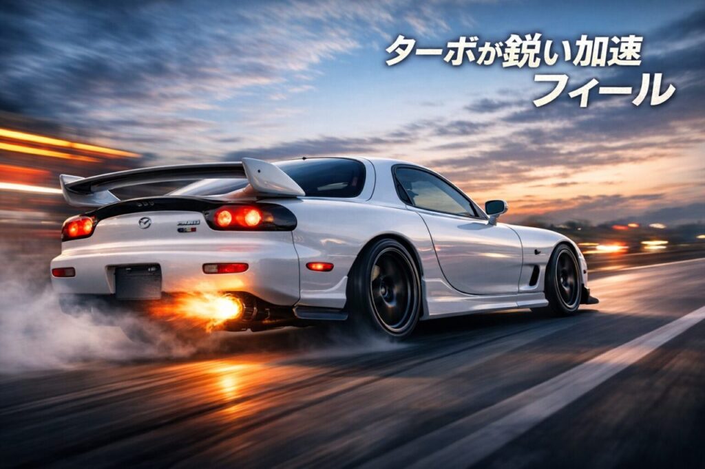 ターボが生む鋭い加速フィール