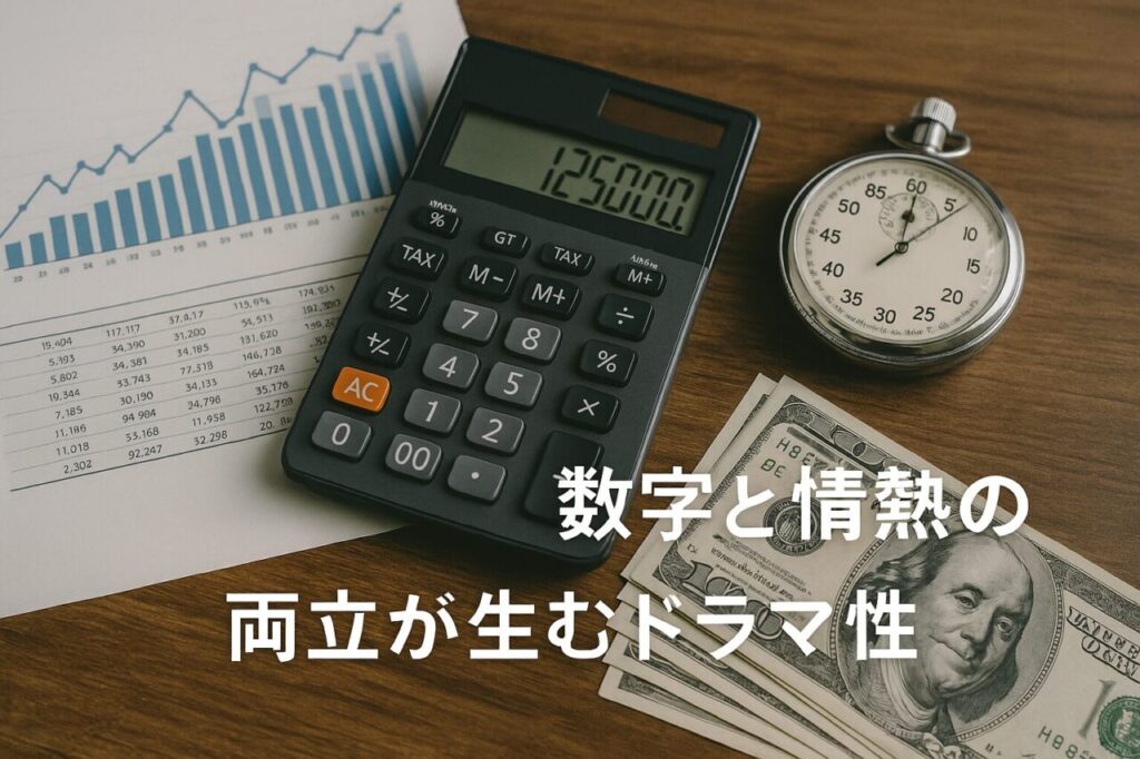 数字と情熱の両立が生むドラマ性