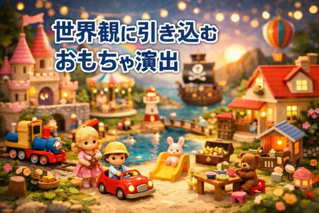 世界観に引き込むおもちゃ演出