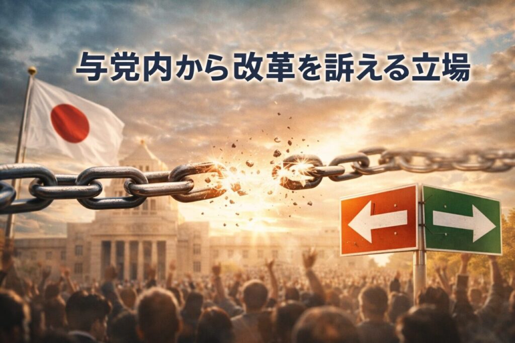 与党内から改革を訴える立場