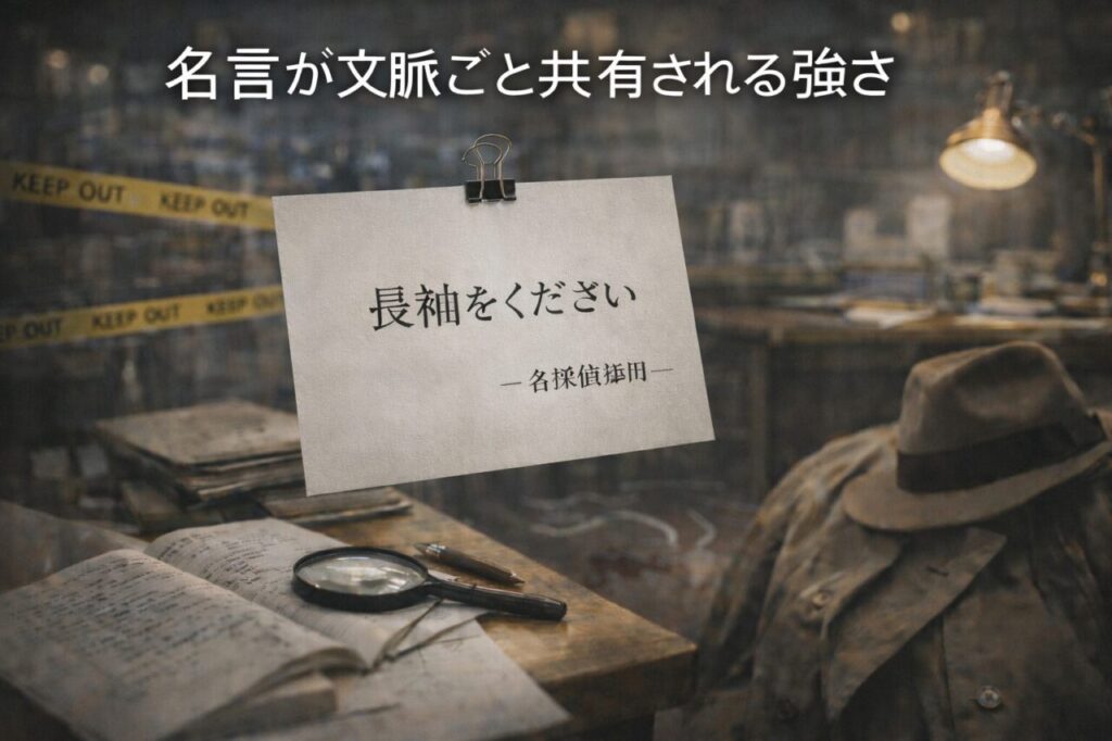 名言が文脈ごと共有される強さ