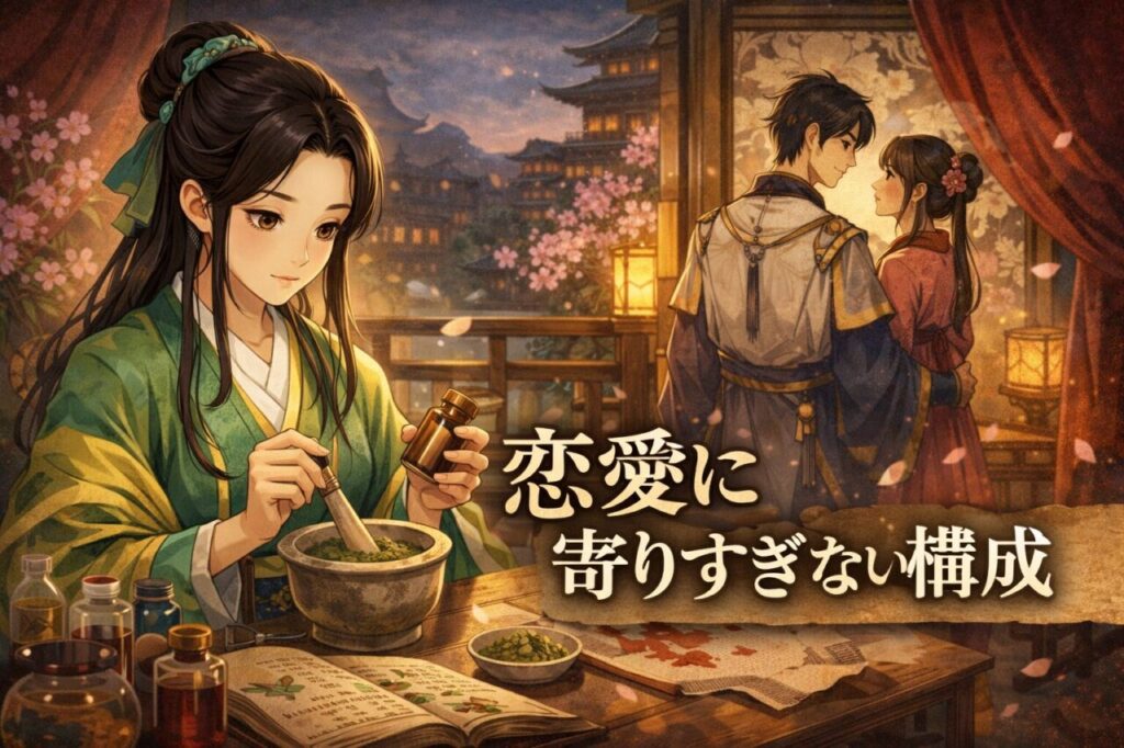 恋愛に寄りすぎない構成