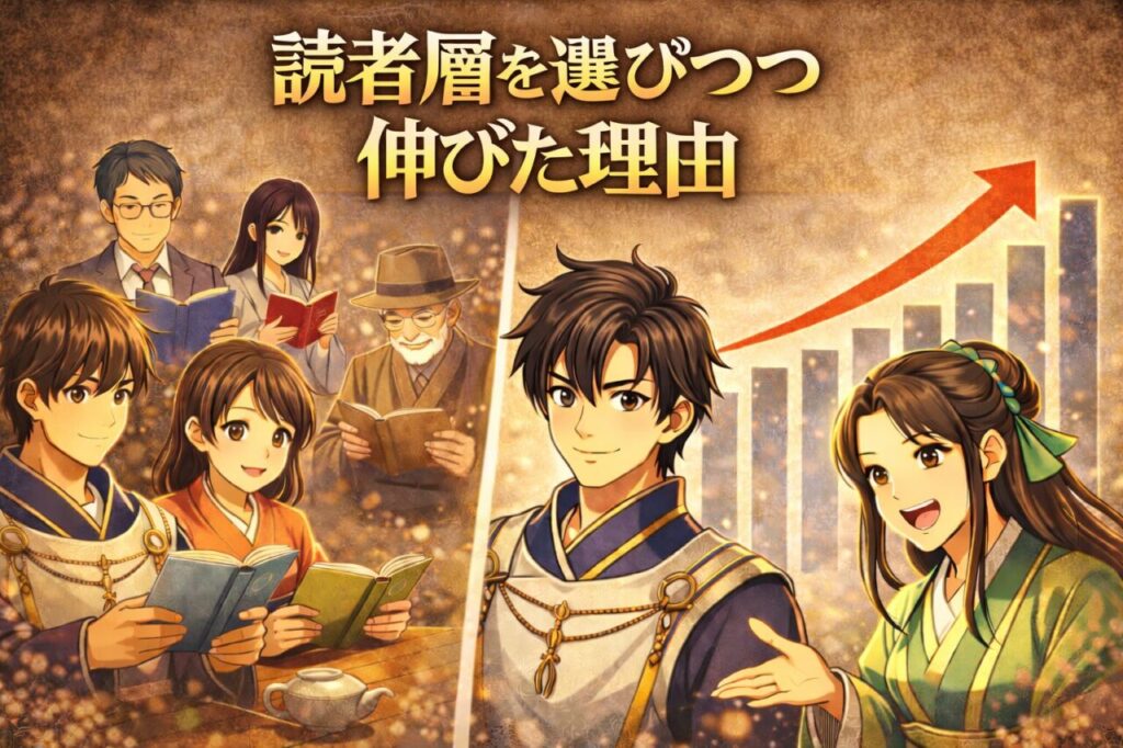 読者層を選びつつ伸びた理由