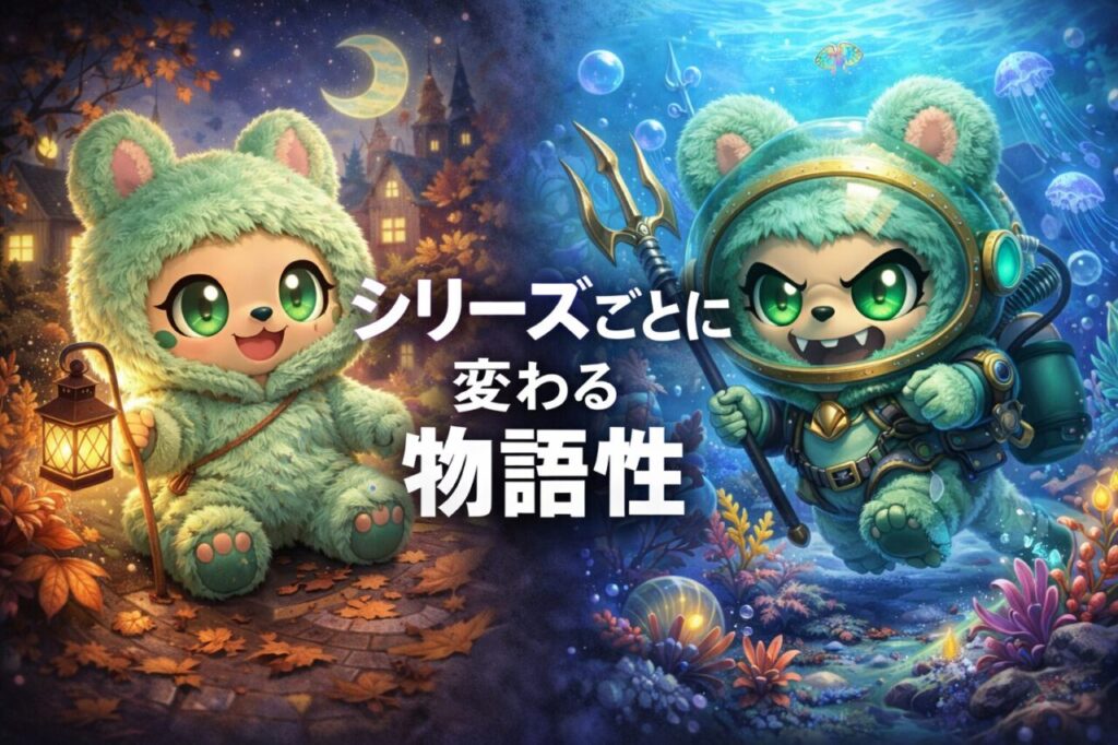 シリーズごとに変わる物語性