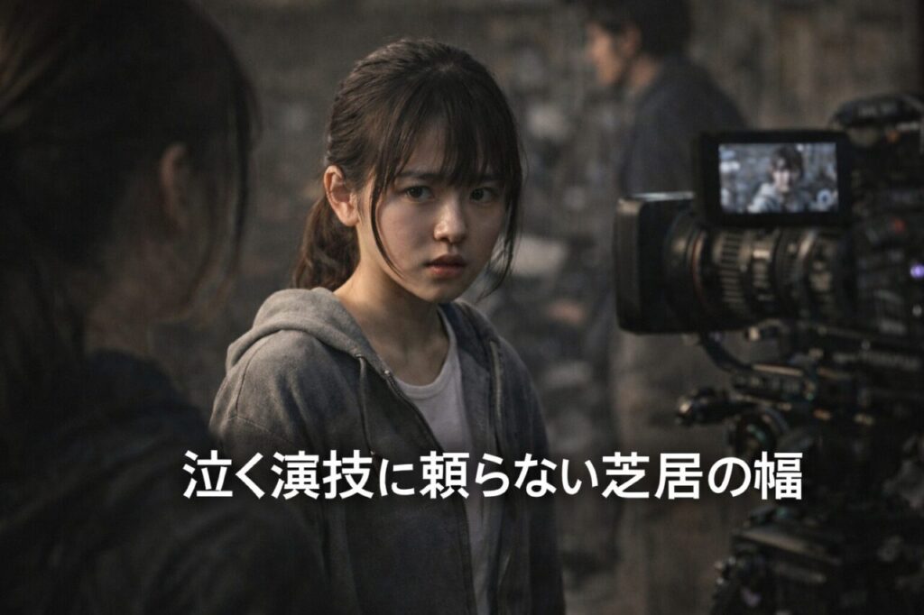 泣く演技に頼らない芝居の幅