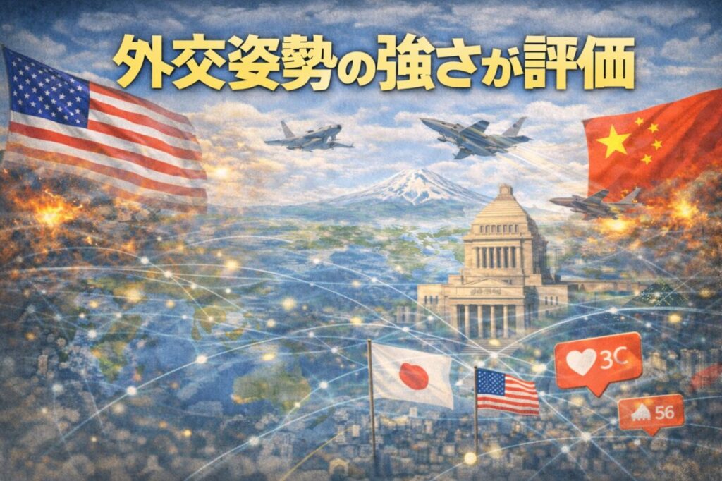 外交姿勢の強さが評価