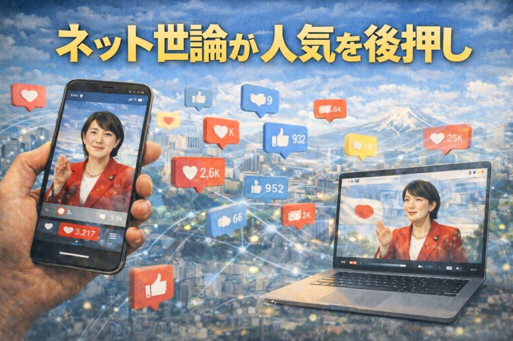 ネット世論が人気を後押し