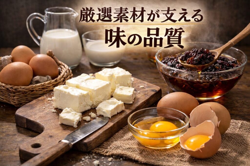 厳選素材が支える味の品質