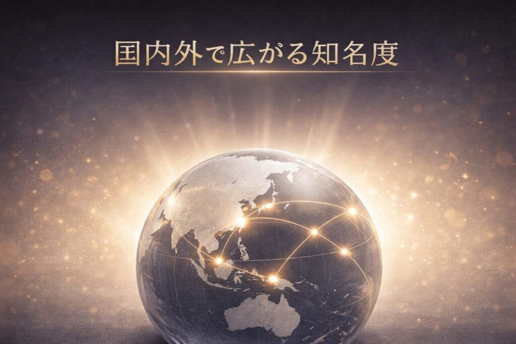 国内外で広がる知名度