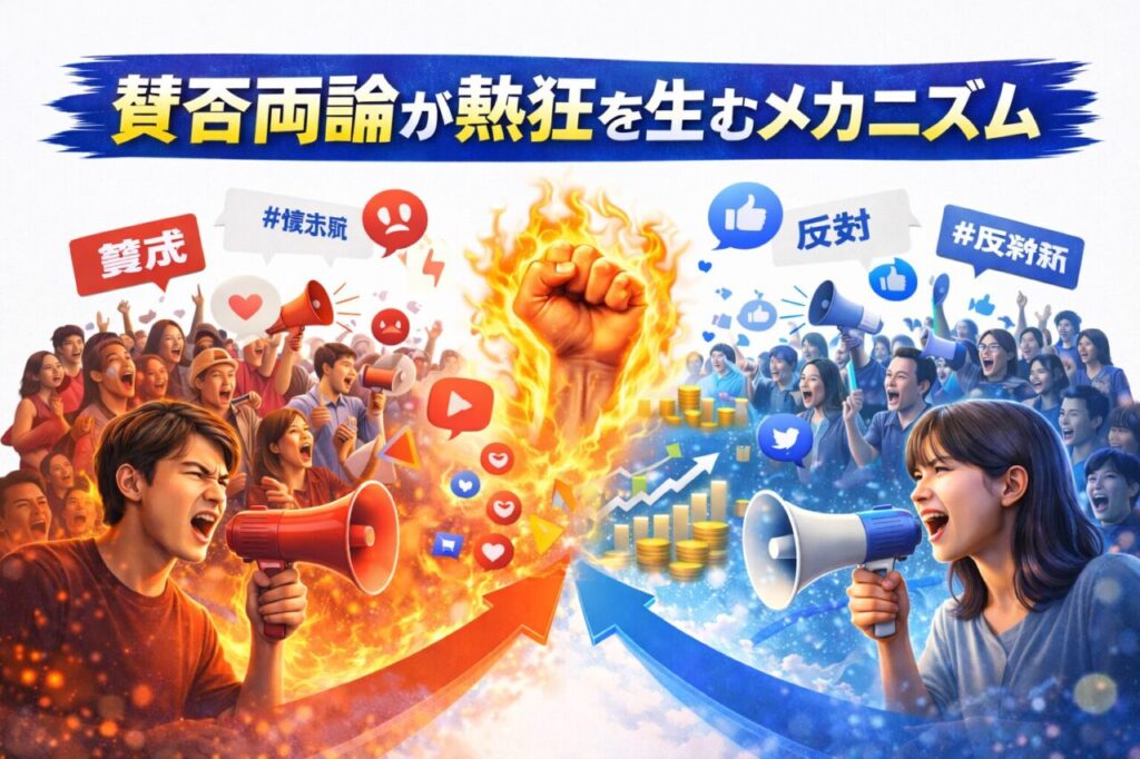 賛否両論が熱狂を生むメカニズム