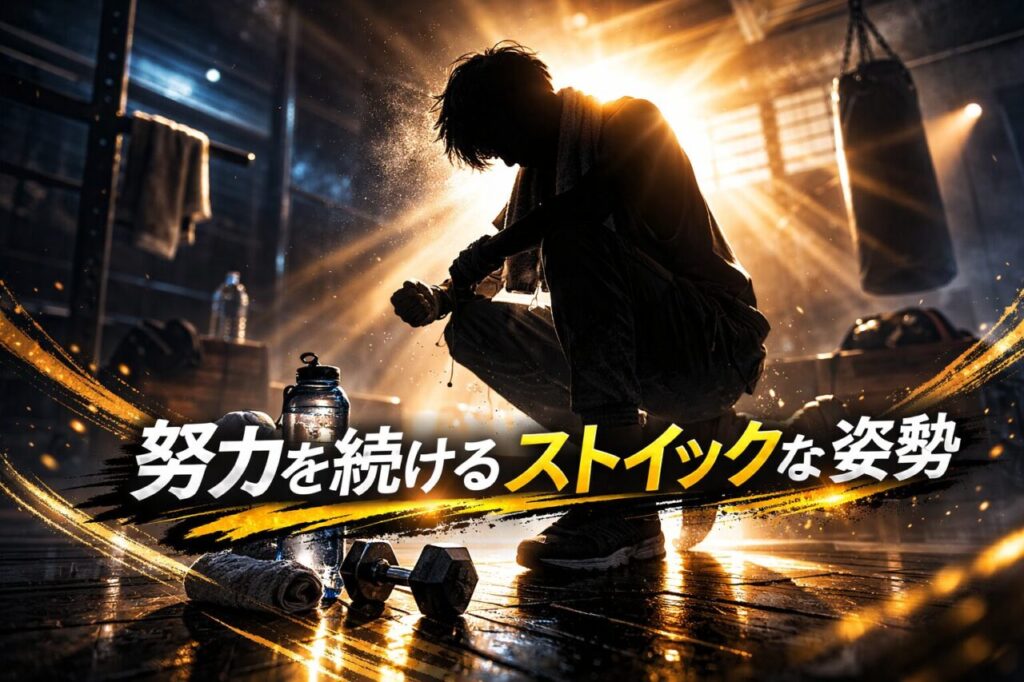努力を続けるストイックな姿勢