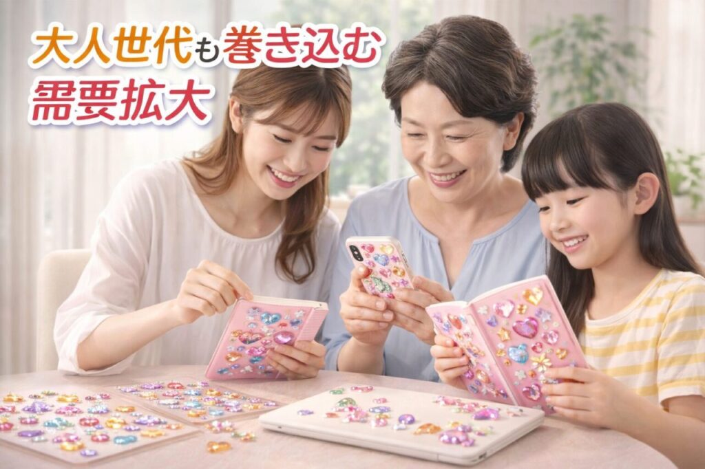 大人世代も巻き込む需要拡大