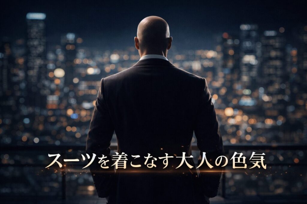 スーツを着こなす大人の色気