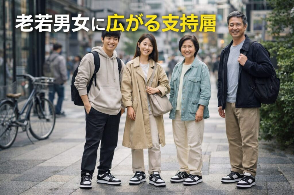 老若男女に広がる支持層