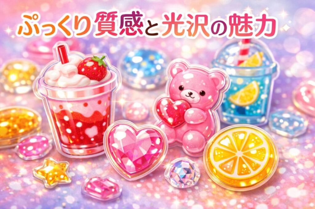 ぷっくり質感と光沢の魅力