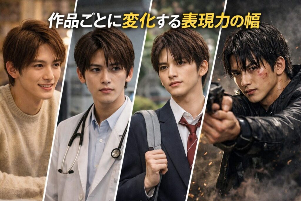 作品ごとに変化する表現力の幅