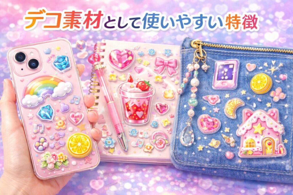 デコ素材として使いやすい特徴