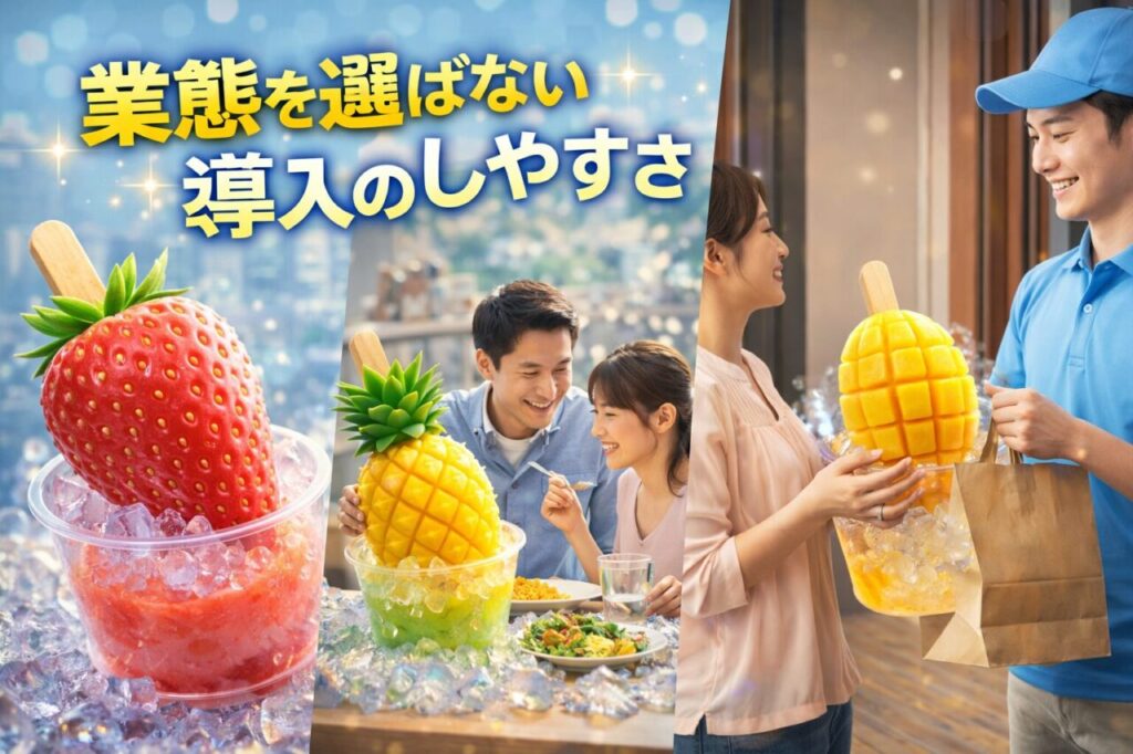 業態を選ばない導入のしやすさ