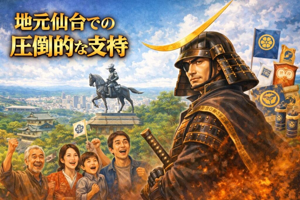 地元仙台での圧倒的な支持