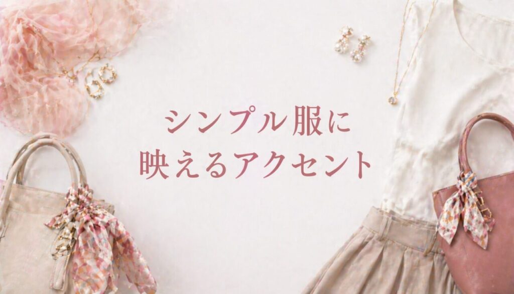 シンプル服に映えるアクセント