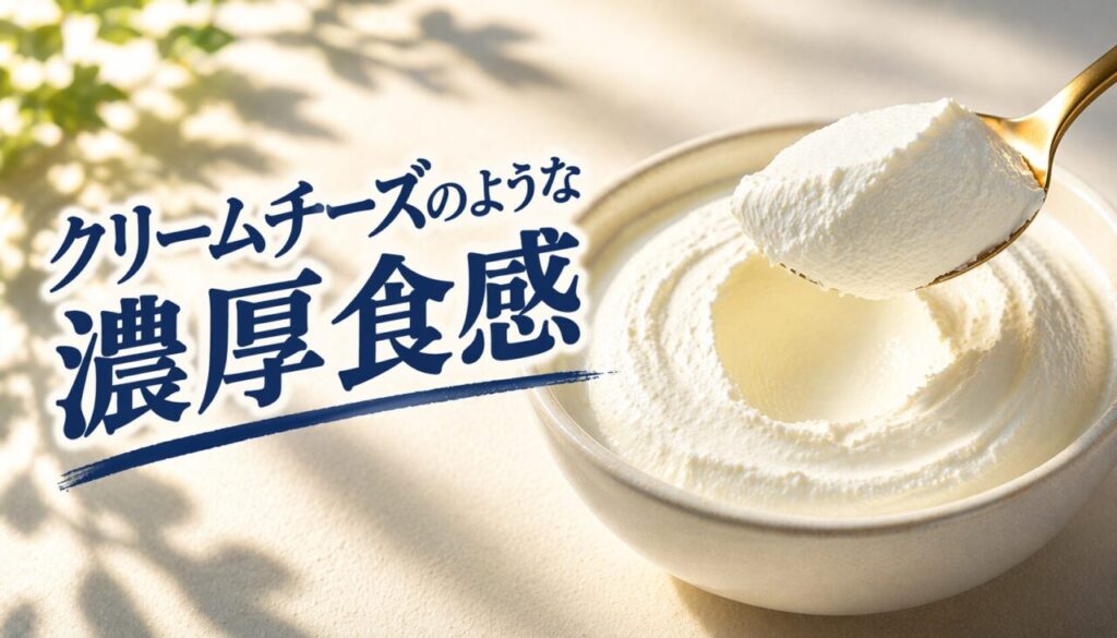 クリームチーズのような濃厚食感