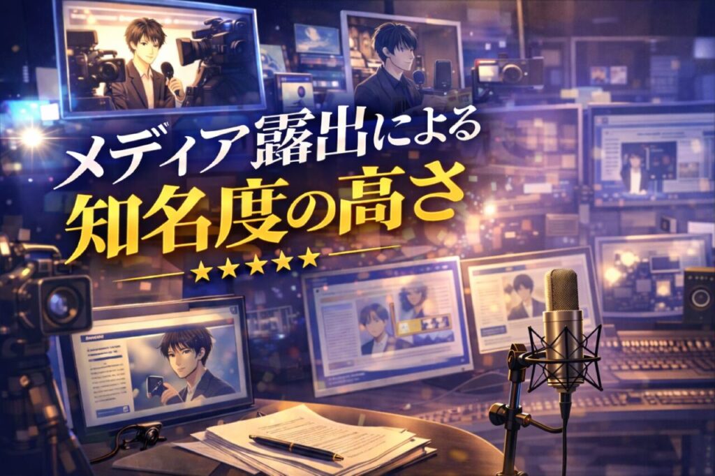 メディア露出による知名度の高さ