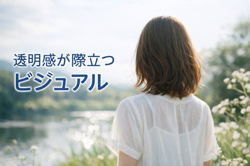 透明感が際立つビジュアル