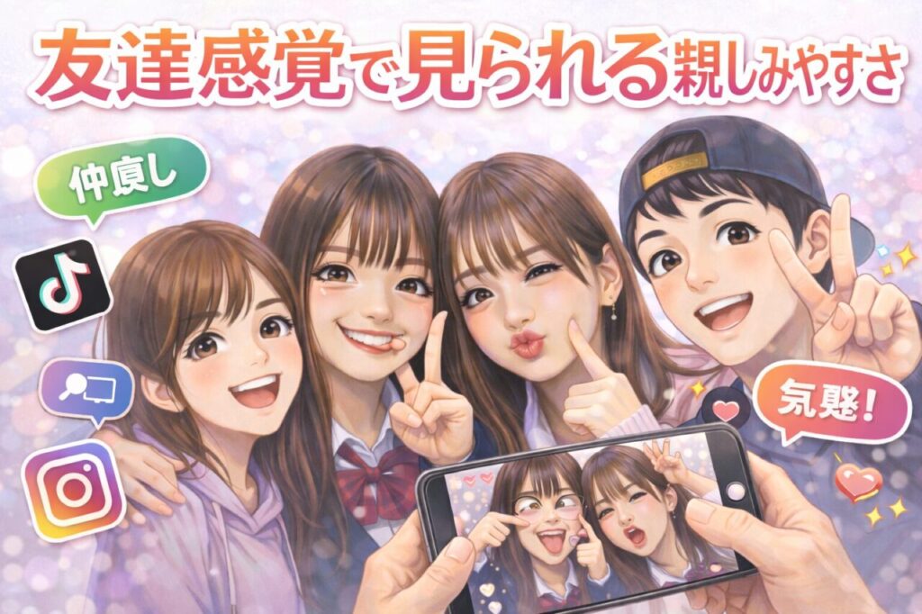 友達感覚で見られる親しみやすさ