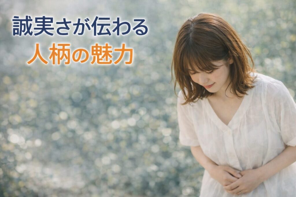 誠実さが伝わる人柄の魅力