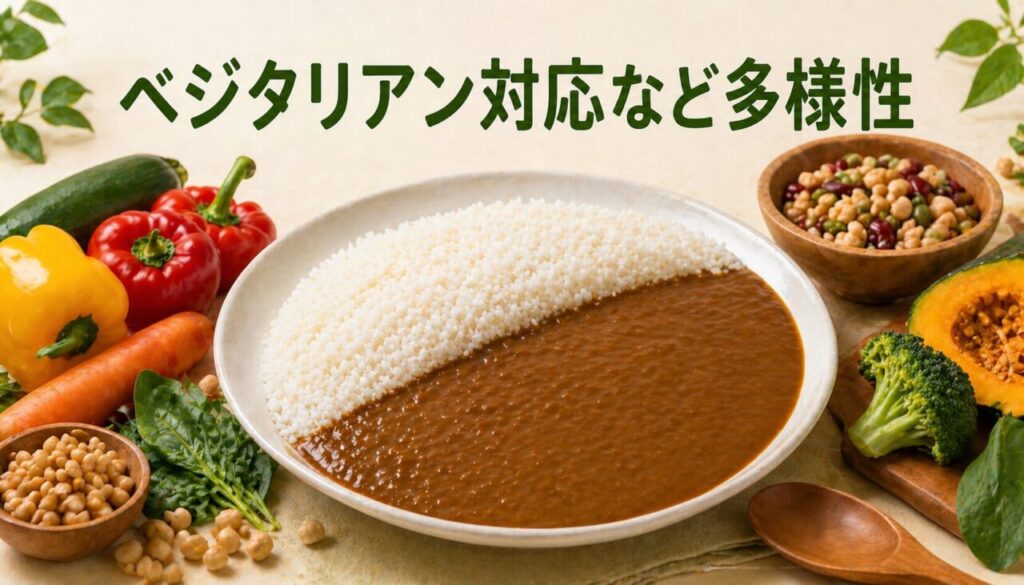 ベジタリアン対応など多様性