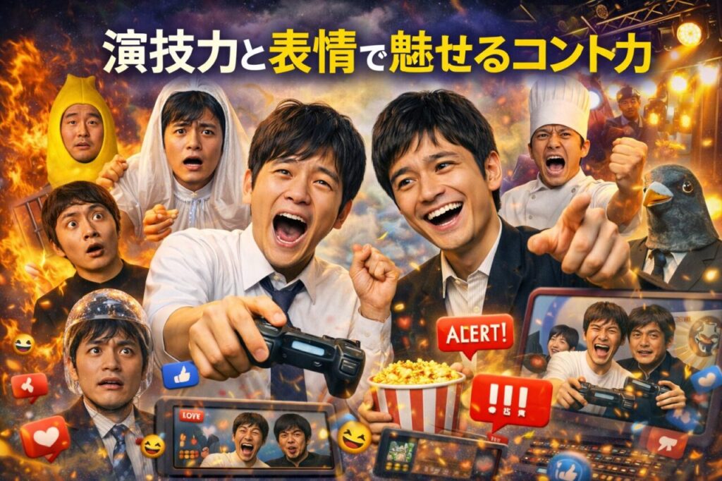 演技力と表情で魅せるコント力